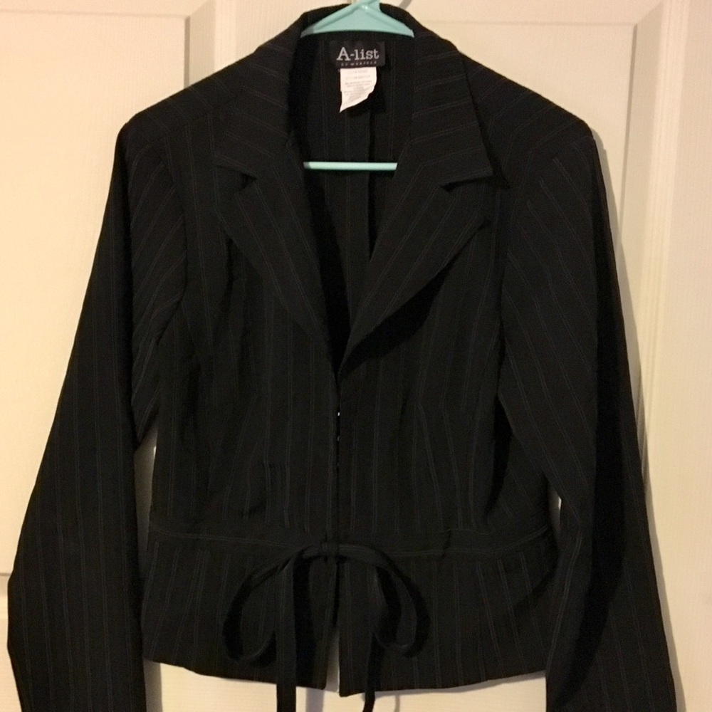 Classy and sassy hook front blazer